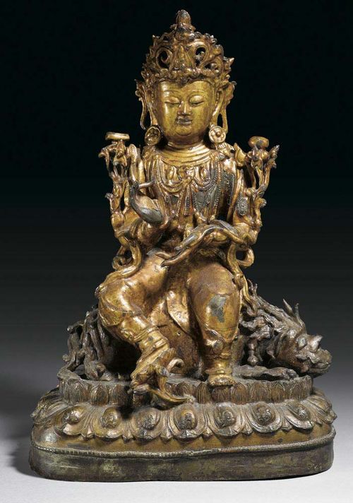 GUANYIN AUF LÖWE.