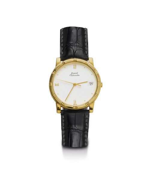 GENTLEMAN S WRISTWATCH AUTOMATIC PIAGET 1990s. Yellow gold 750