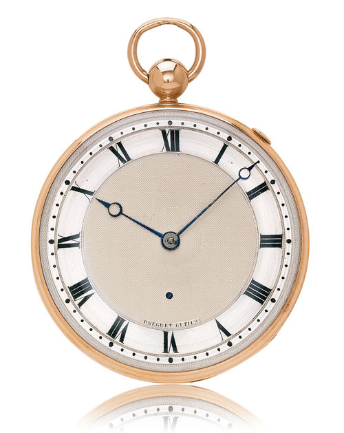 Large Breguet pocket watch No. 3212 with 1 4 repeater 1819. Pink