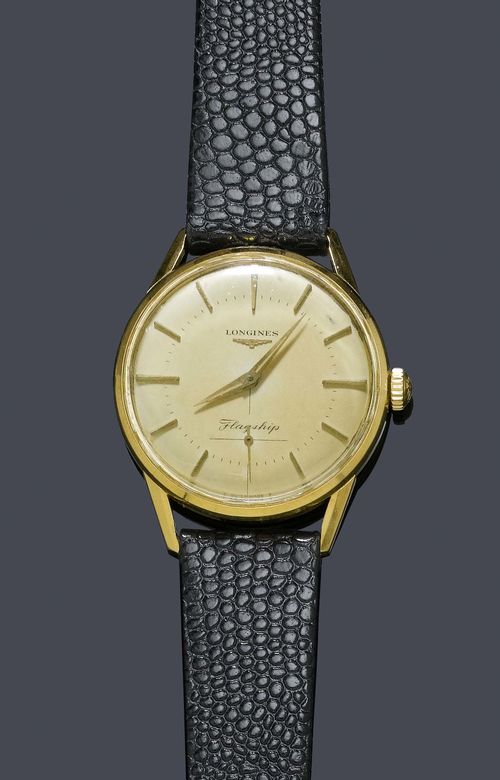 A GENTLEMAN S WRISTWATCH AUTOMATIC LONGINES FLAGSHIP circa 1960