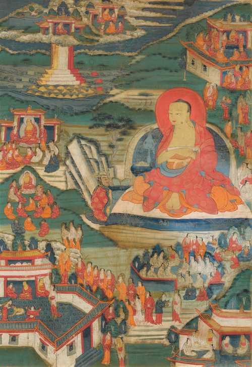 THANGKA OF AN ARHAT.