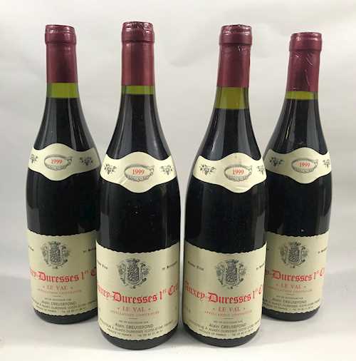 4 Fl. Auxey-Duresses Alain Creusefond "Le Val" 1er Cru 0.75 L 1999