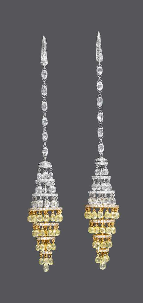 DIAMOND EAR PENDANTS.