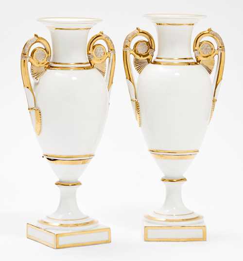 A PAIR OF EMPIRE VASES