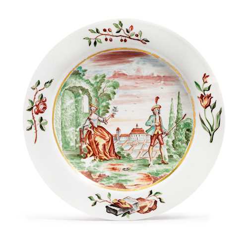 PLATE WITH "HAUSMALER" DECORATION