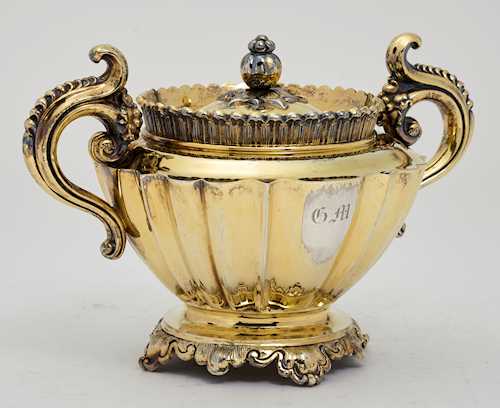 GILT SUGAR BOWL