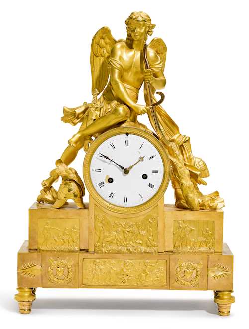 MANTEL CLOCK WITH ARCHANGEL