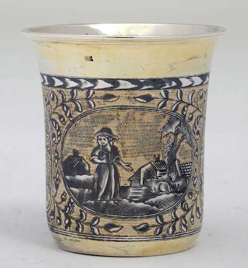 SILVER-GILT AND NIELLO BEAKER