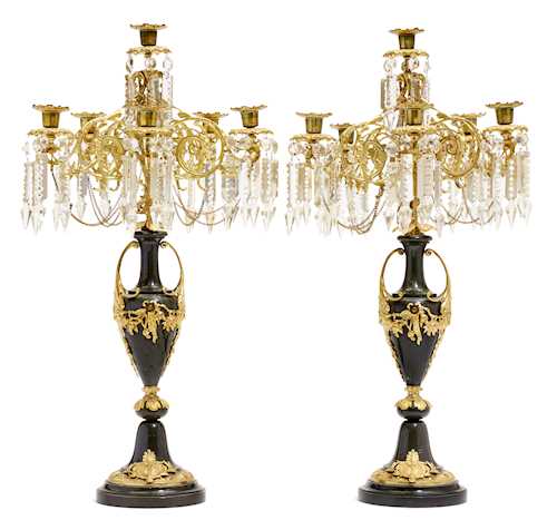 A PAIR OF CANDELABRAS