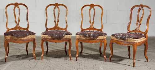 SET OF FOUR "BREZELSTUHL" CHAIRS