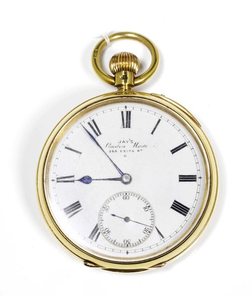 POCKET WATCH JAY S London ca. 1906 1907. Yellow gold 750