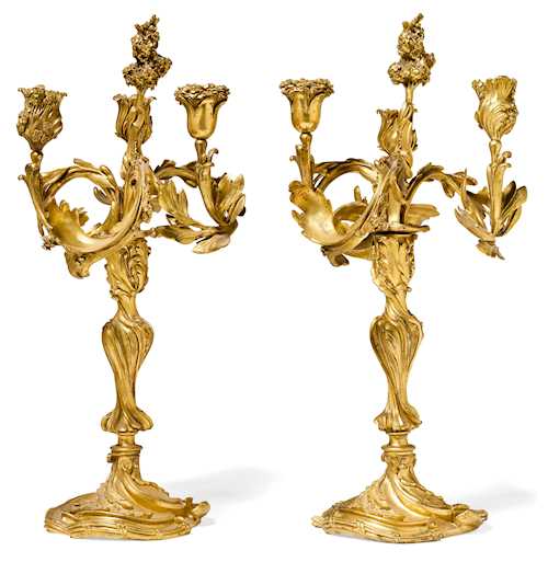 A PAIR OF CANDELABRAS