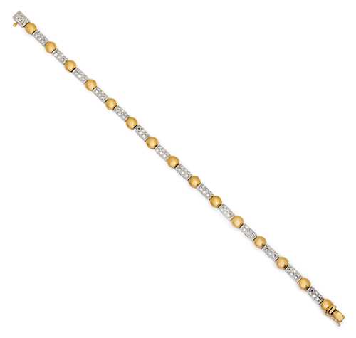 DIAMOND AND GOLD BRACELET.