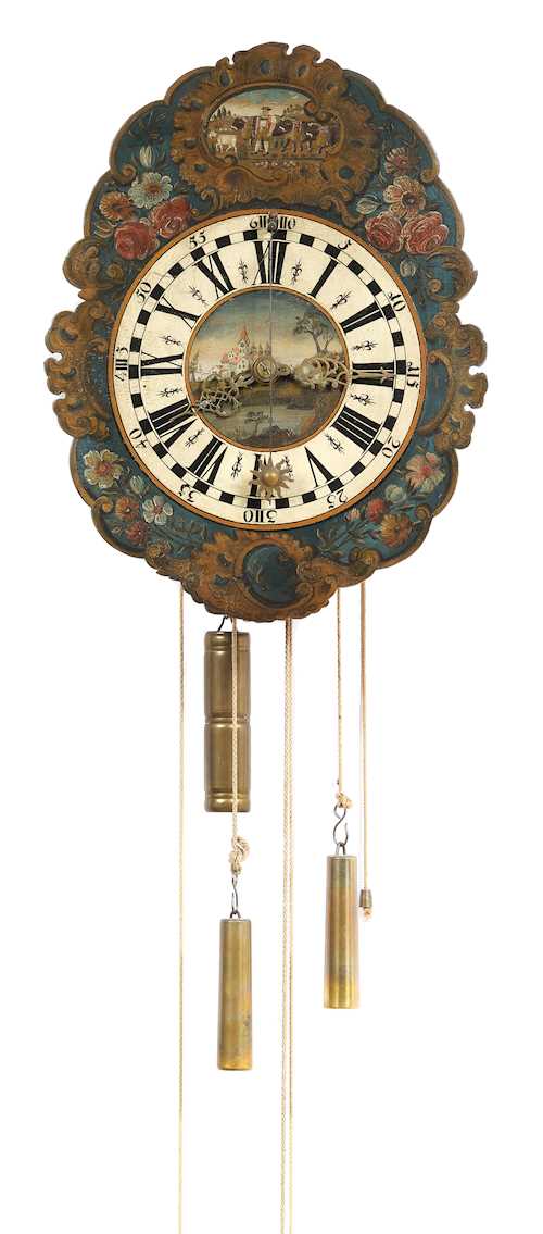 CLOCK WITH WOODEN COGWHEELS