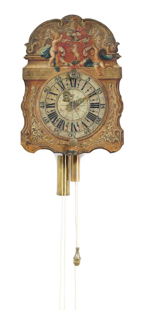 IRON CLOCK WITH FRONT PENDULUM