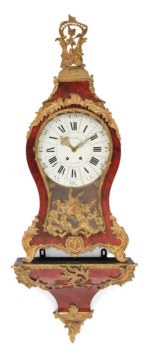 PENDULUM CLOCK ON PLINTH