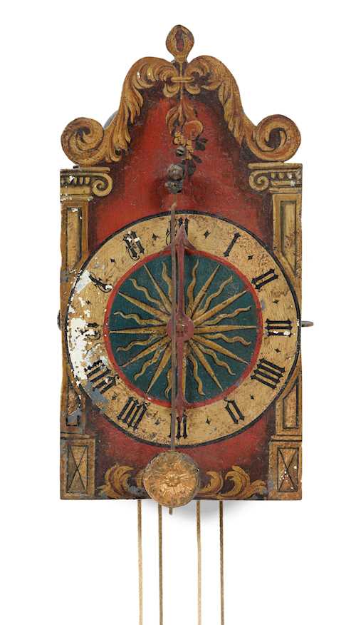 IRON CLOCK WITH FRONT PENDULUM