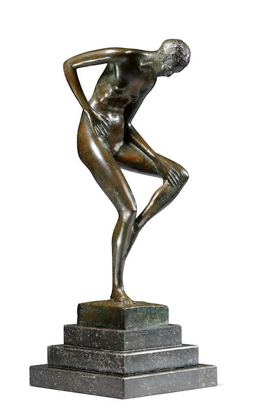 BRONZE FIGURE OF A FEMALE DANCER