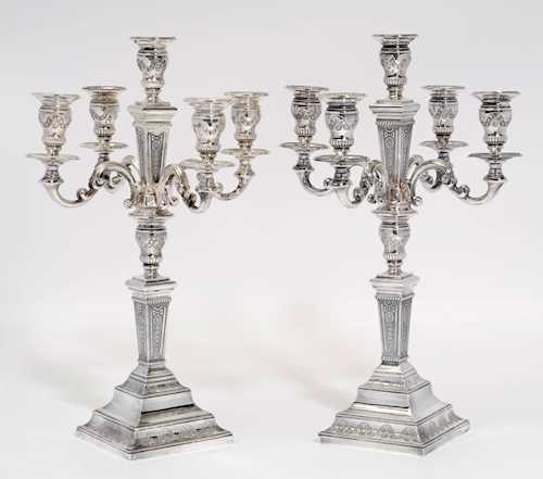 PAIR OF CANDELABRAS