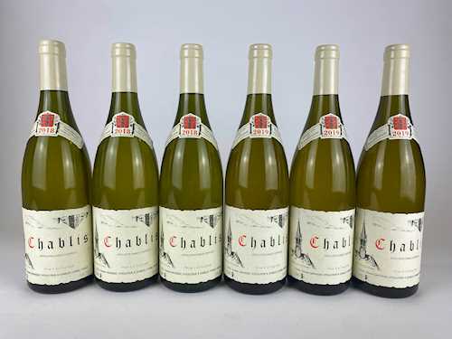 Lot of 6: 3 bts Chablis Vincent Dauvissat 0.75 L 2018; 3 bts Chablis Vincent Dauvissat 0.75 L 2019