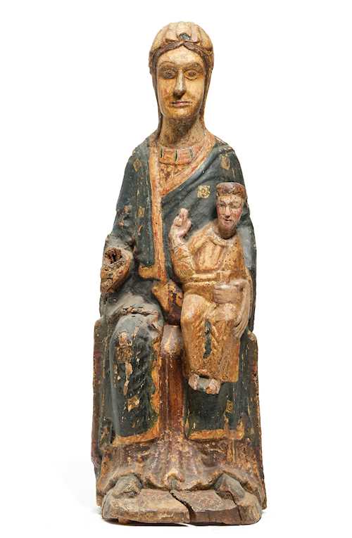 THRONENDE MADONNA MIT KIND