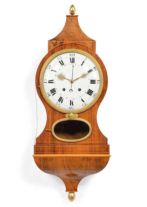 CLOCK WITH DATE ON PLINTH