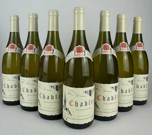 Lot von 7: 2 Fl. Chablis Vincent Dauvissat 0.75 L 2012; 2 Fl. Chablis Vincent Dauvissat 0.75 L 2013; 1 Fl. Chablis Vincent Dauvissat 0.75 L 2014; 2 Fl. Chablis Vincent Dauvissat 0.75 L 2020