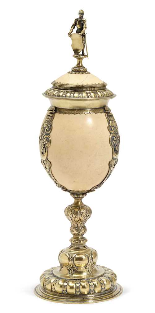 HISTORICIST OSTRICH-EGG GOBLET