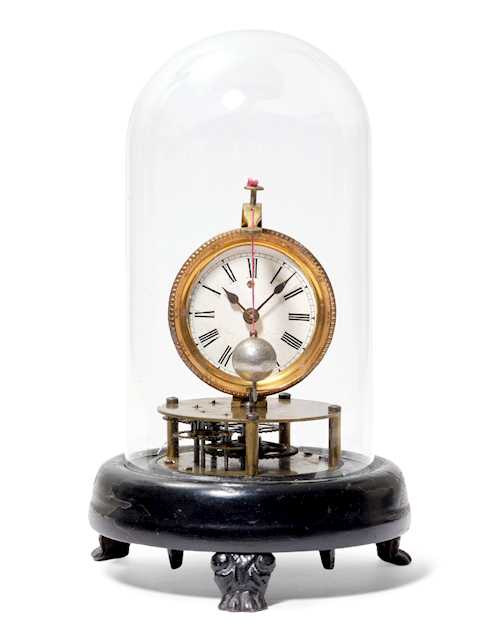 SMALL TABLE CLOCK WITH ROTARY PENDULUM