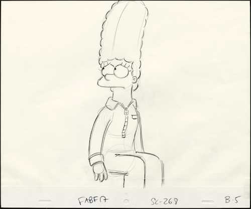 ORIGINAL MARGE SIMPSON SKETCH