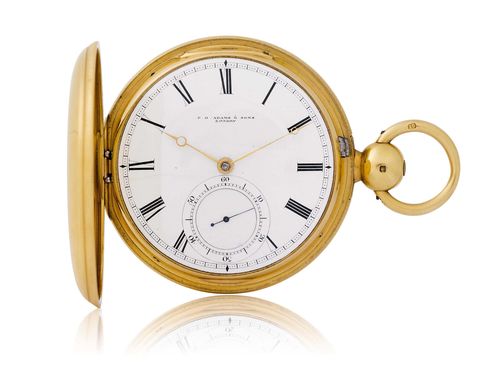 ADAMS & SONS LONDON, SCHWERE PRÄZISIONSTASCHENUHR, um 1830.