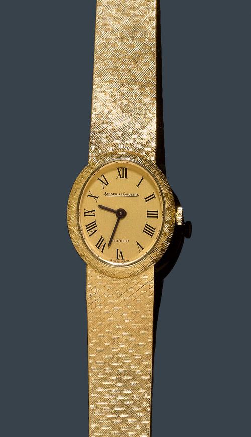 GOLD DAMENARMBANDUHR JAEGER LECOULTRE 70er Jahre. Gelbgold