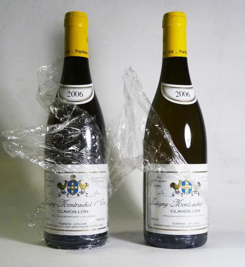 2 bts Puligny-Montrachet Domaine Leflaive Les Clavoillons  BLANC 75cl  2006