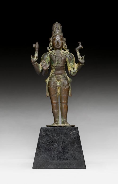 A FINE BRONZE FIGURE OF SHIVA CHANDRASHEKARA.