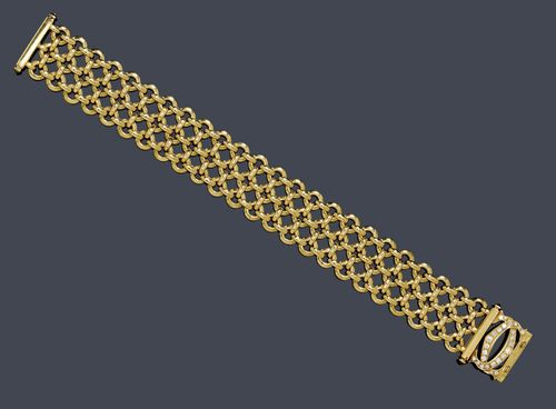 GOLD AND DIAMOND BRACELET CARTIER. Yellow gold 750 57g. Penelope