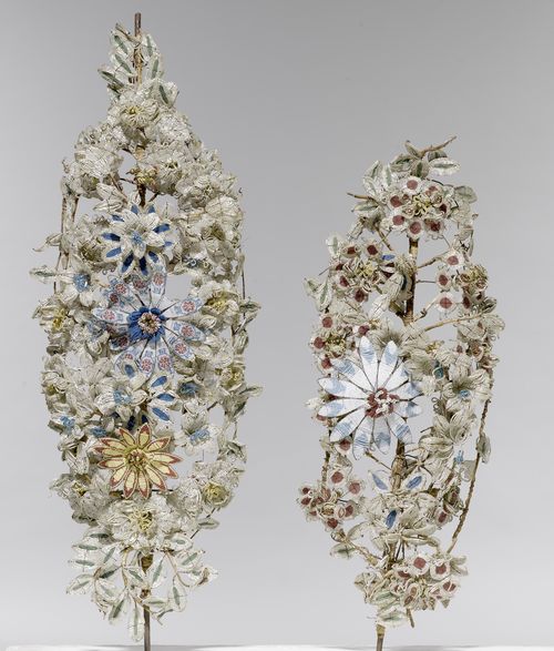 PAIR OF ALTAR DECORATIONS.