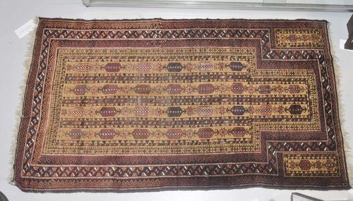 BELOUCH CARPET, antique.Traces of wear, 90x156 cm.