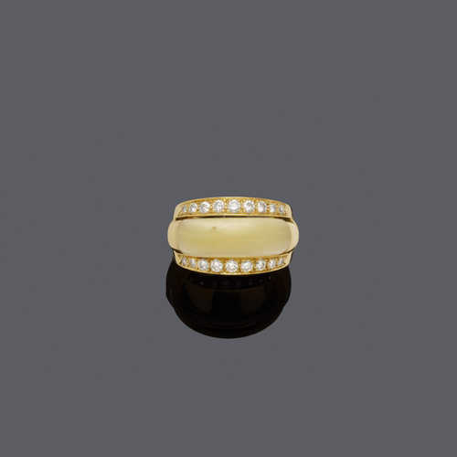 DIAMANT-SCHMUCKSTEIN RING, VAN CLEEF & ARPELS, um 1960.