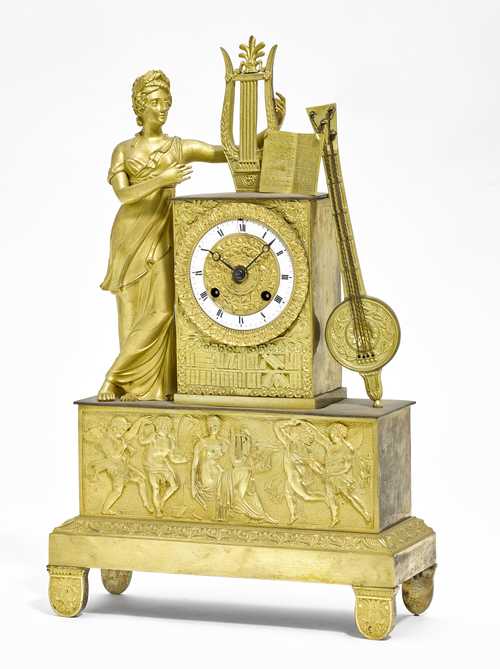 MANTEL CLOCK "ALLEGORY OF MUSIC",