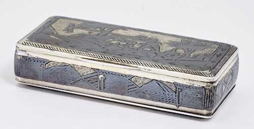 SILVER-GILT NIELLO BOX