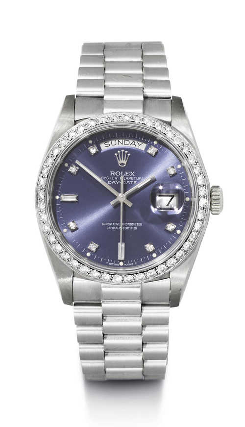 Rolex Day-Date Diamond Wristwatch, ca. 1980.