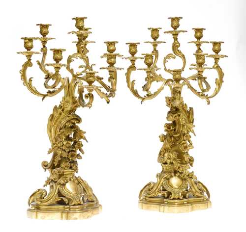 PAIR OF CANDELABRAS,