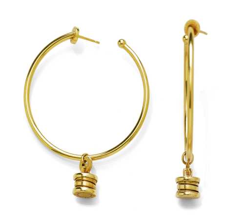 GOLD EARRINGS, by BULGARI.