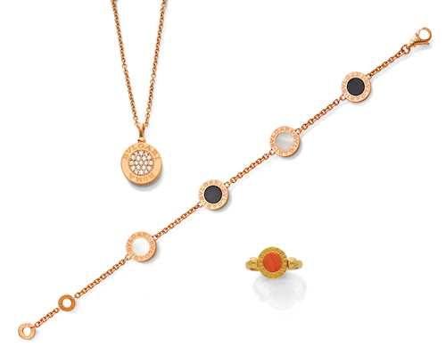 ONYX-PERLMUTT-DIAMANT-ENSEMBLE, BULGARI.