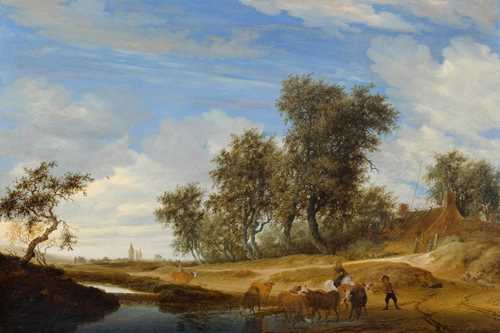 opening Grondig droog SALOMON VAN RUYSDAEL (Naarden circa 1600–1670 Haarlem)