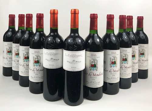 Lot von 11: 2 Fl. Rioja La Emperatriz Reserva 0.75 L 2001; 9 Fl. Rioja Solar de Mendieta Reserva 0.75 L 1994