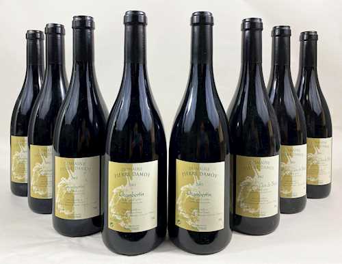 Lot de 8: 3 bts Chambertin D. Damoy Clos de Bèze Grand Cru 0.75 L 2002; 3 bts Chambertin D.Damoy Grand Cru 0.75 L 2002; 2 bts Chambertin D.Damoy Grand Cru 0.75 L 2003