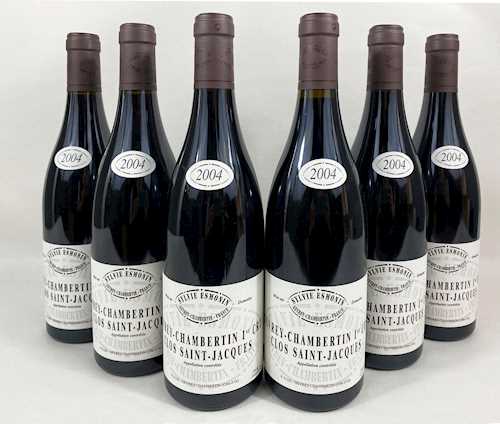 6 bts Gevrey-Chambertin D. Esmonin Clos St-Jacques 1er Cru 0.75 L 2004