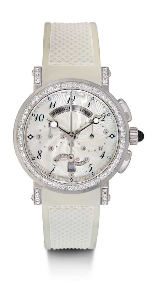 Breguet, sportlich-elegante "Marine Chronograph" mit Diamanten, 2012.