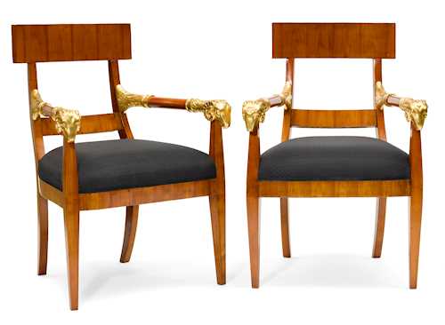 A PAIR OF ARMCHAIRS